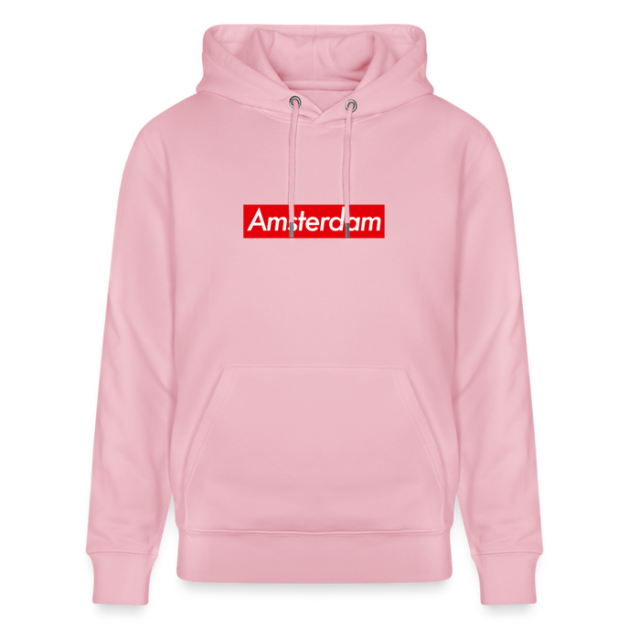 Amsterdam hoodie. Uniseks bio-hoodie. - lichtroze