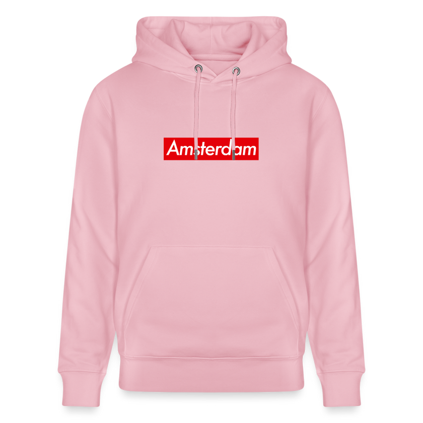 Amsterdam hoodie. Uniseks bio-hoodie. - lichtroze