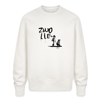 Boefjes zwolle. Uniseks oversize bio-sweater. - OFF WHITE