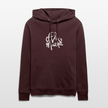 Witte letters Alkmaar trui. Uniseks bio-hoodie. - maroon