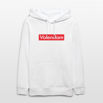 Volendam hoodie. Uniseks bio-hoodie. - wit