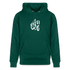 Witte letters Almere trui. Uniseks bio-hoodie. - forest