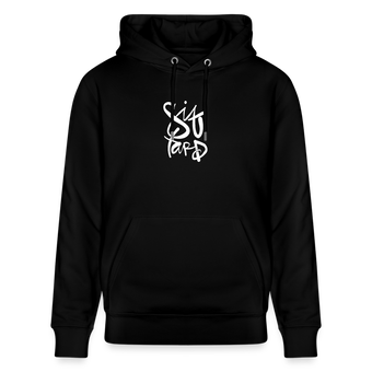 Witte letters Sittard trui. Uniseks bio-hoodie. - zwart