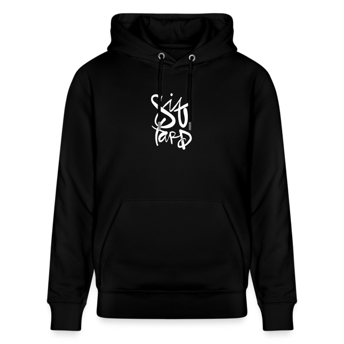 Witte letters Sittard trui. Uniseks bio-hoodie. - zwart