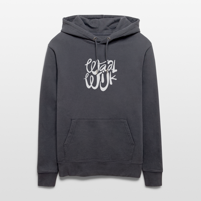 Witte letters Waalwijk hoodies. Uniseks bio-hoodie. - indigo