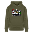 Three bad #ass little birds, bob Marley Amsterdam Uniseks bio-hoodie - kakigroen