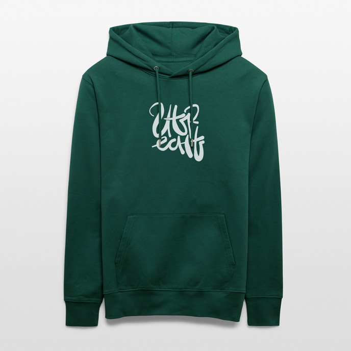 Witte letters Utrecht trui. Uniseks bio-hoodie. - forest