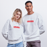 Eindhoven trui . Uniseks oversize bio-sweater. - wit