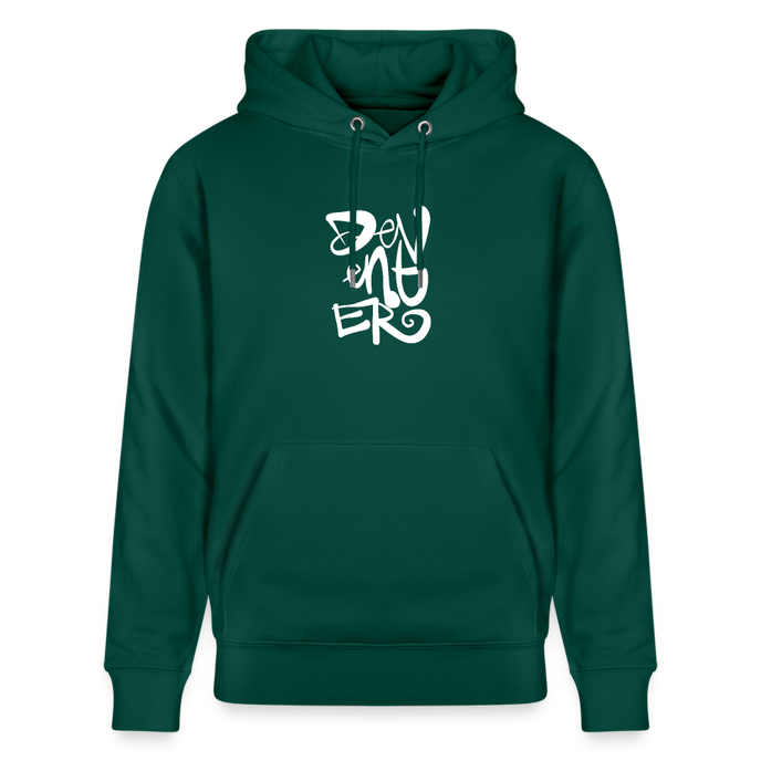 Witte letters Deventer trui. Uniseks bio-hoodie. - forest