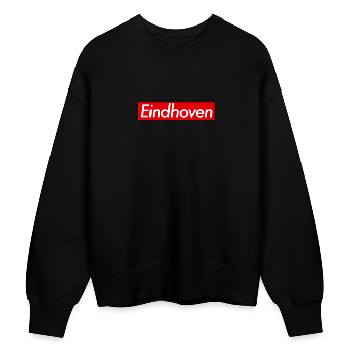 Eindhoven trui . Uniseks oversize bio-sweater. - zwart