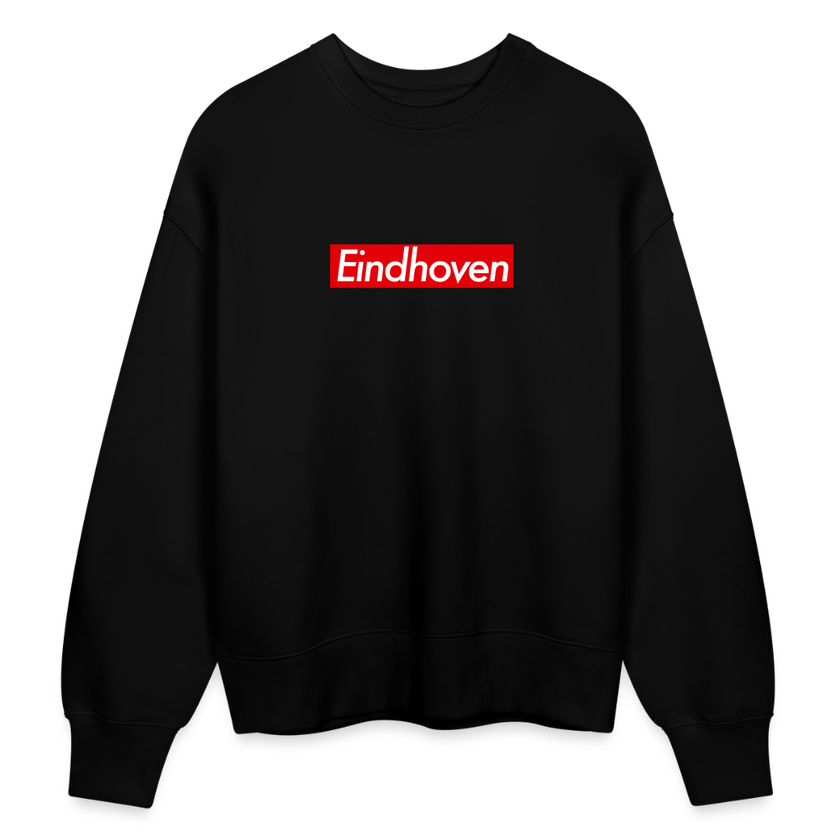 Eindhoven trui . Uniseks oversize bio-sweater. - zwart