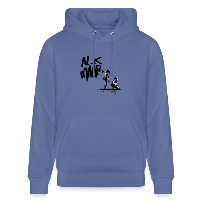 Boefjes Alkmaar. Uniseks bio-hoodie. - blauw