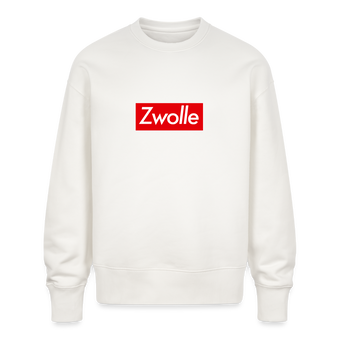 Zwolle trui. Uniseks oversize bio-sweater. - OFF WHITE