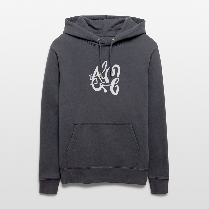 Witte letters Almere trui. Uniseks bio-hoodie. - indigo