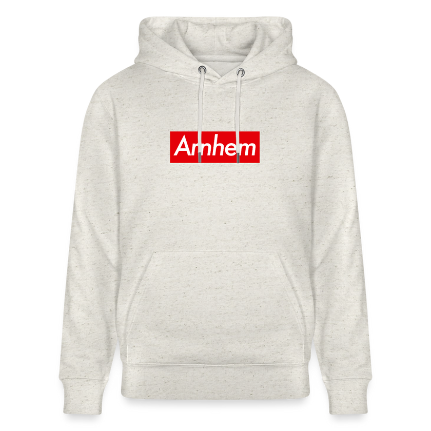 Arnhem hoodie. Uniseks bio-hoodie. - beige gemêleerd