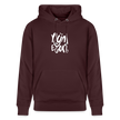 Witte letters Nijmegan trui. Uniseks bio-hoodie. - maroon