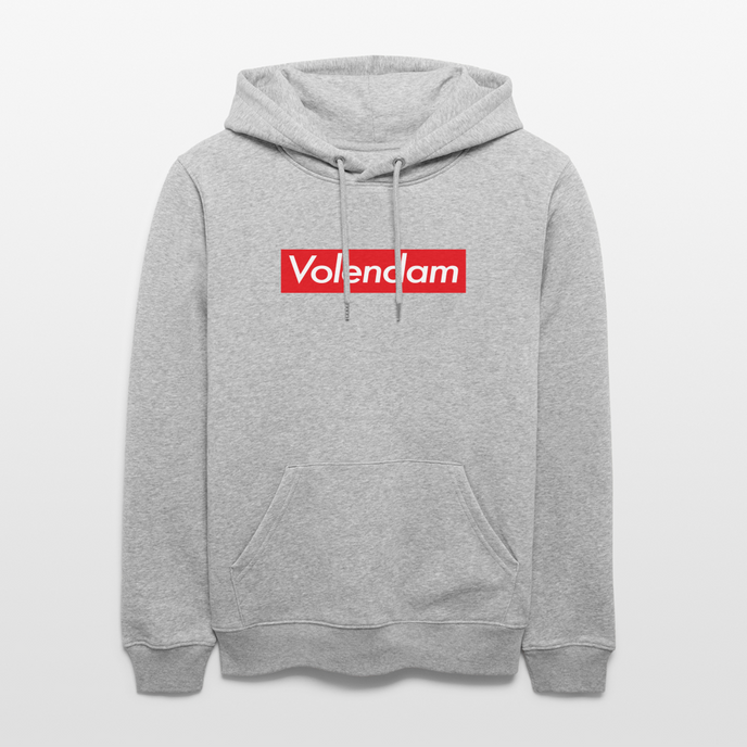 Volendam hoodie. Uniseks bio-hoodie. - grijs gemêleerd