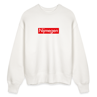 Nijmegen trui. Uniseks oversize bio-sweater. - OFF WHITE