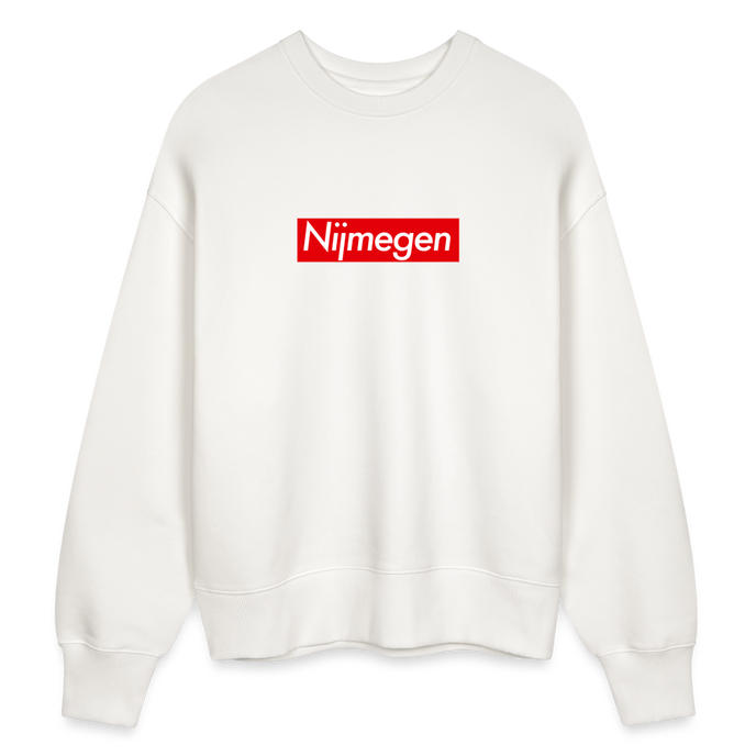 Nijmegen trui. Uniseks oversize bio-sweater. - OFF WHITE