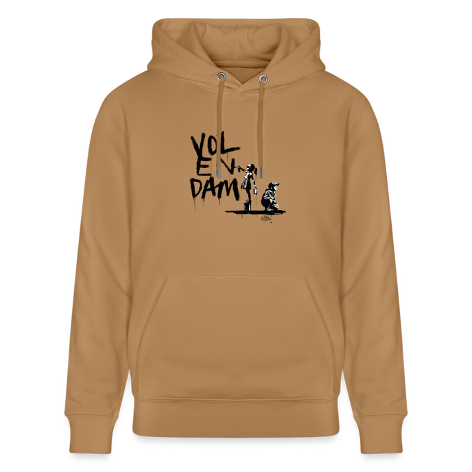 Boefjes Volendam. Uniseks bio-hoodie. - Latte