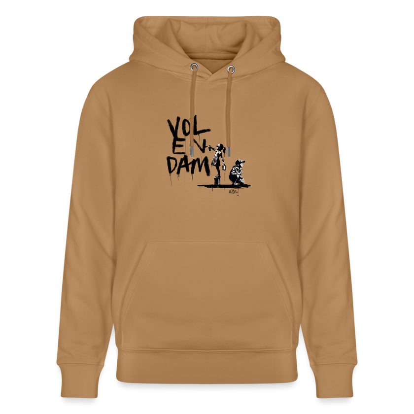 Boefjes Volendam. Uniseks bio-hoodie. - Latte