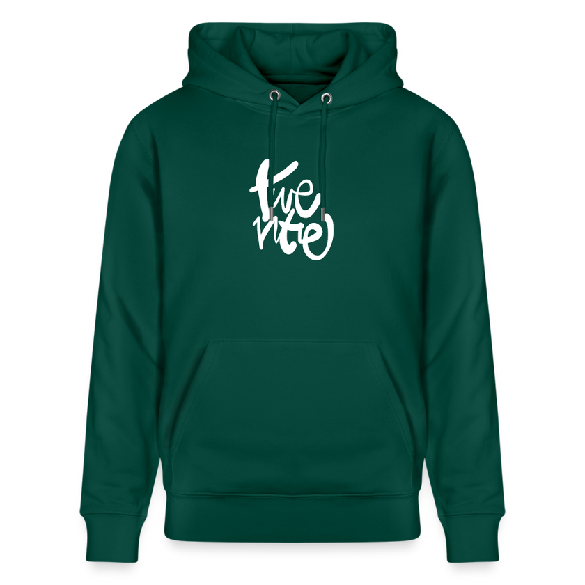 Witte letters Twente trui. Uniseks bio-hoodie. - forest