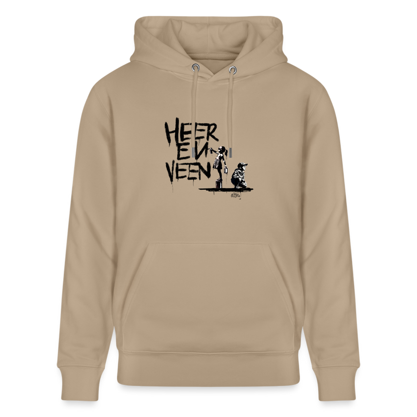 Boefjes Heerenveen. Uniseks bio-hoodie. - beige