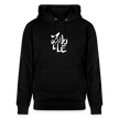 Witte letters Zwolle hoodie. Uniseks bio-hoodie. - zwart