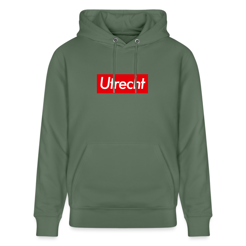 Utrecht hoodie. Uniseks bio-hoodie. - dennengroen