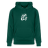 Witte letters Almelo trui. Uniseks bio-hoodie. - forest