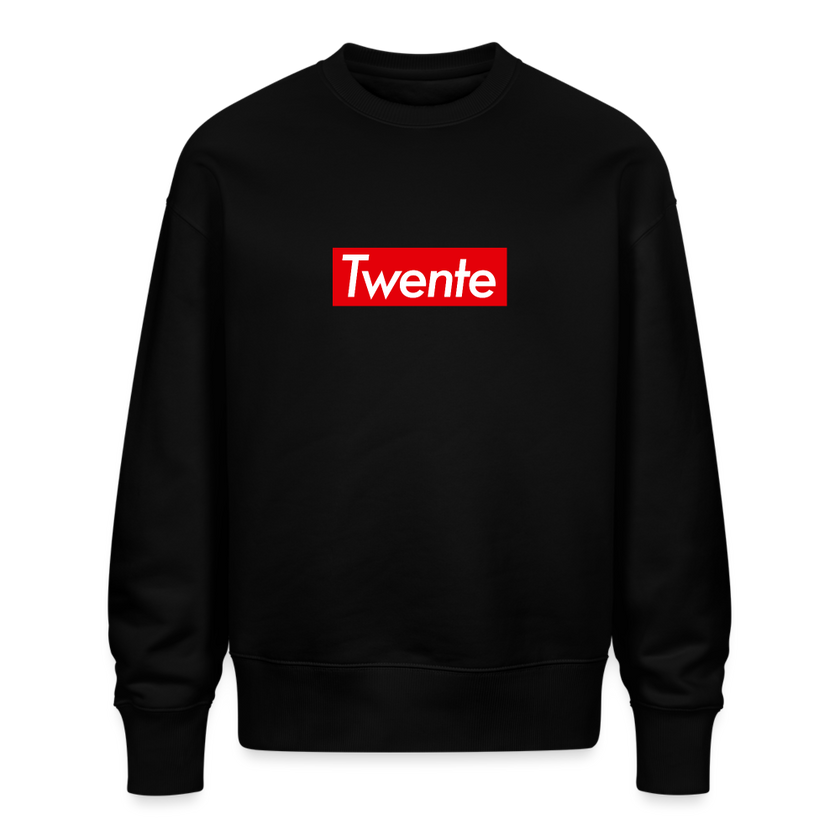 Twente trui. Uniseks oversize bio-sweater. - zwart