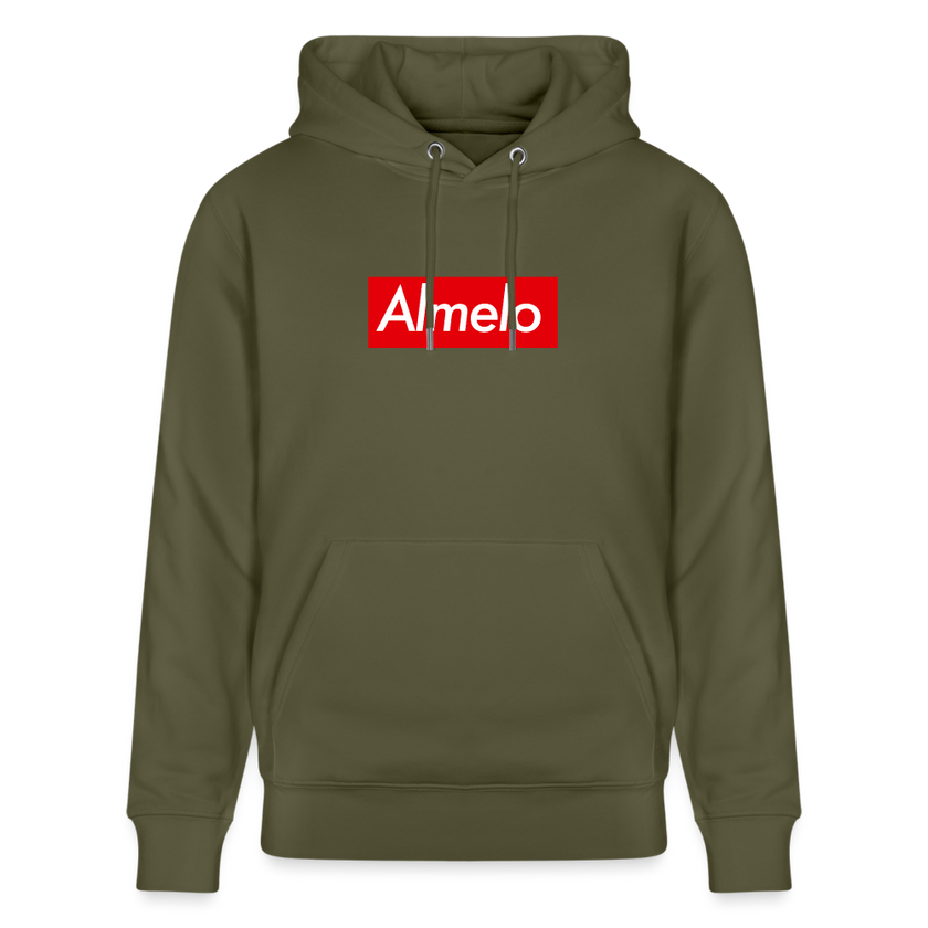 Almelo hoodie. Uniseks bio-hoodie. - kakigroen