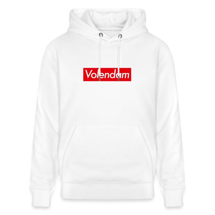 Volendam hoodie. Uniseks bio-hoodie. - wit