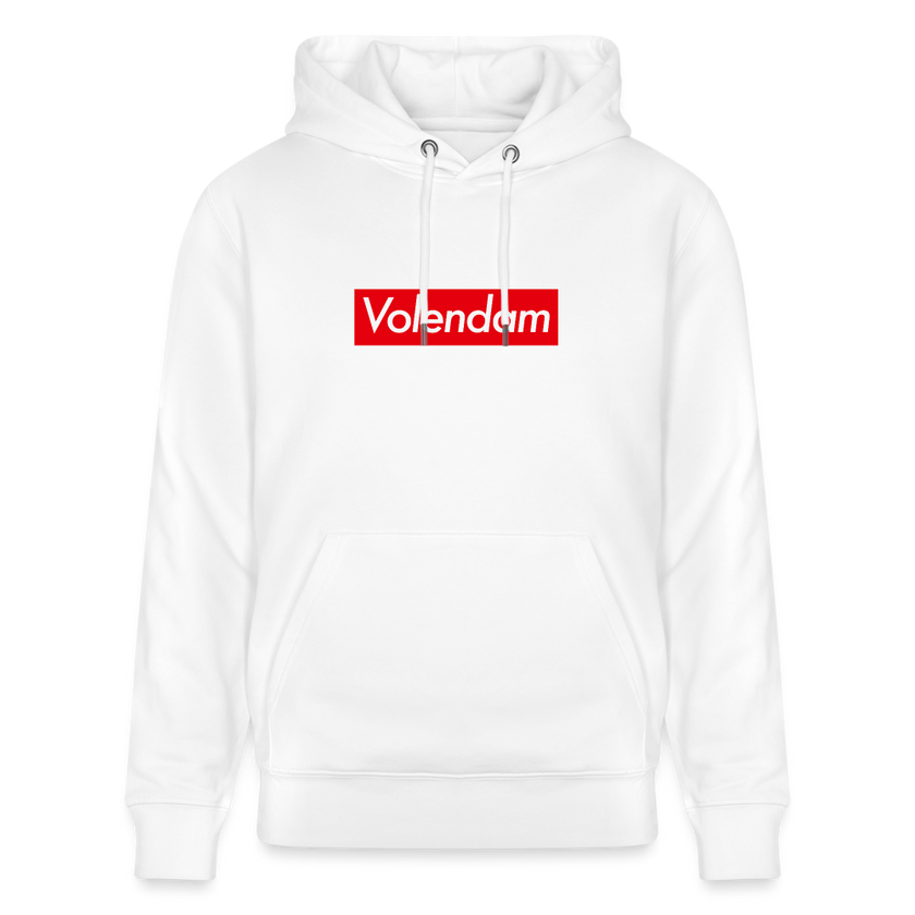 Volendam hoodie. Uniseks bio-hoodie. - wit