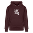 Witte letters Utrecht trui. Uniseks bio-hoodie. - maroon