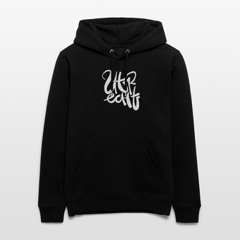 Witte letters Utrecht trui. Uniseks bio-hoodie. - zwart