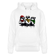 Three bad #ass little birds, bob Marley Amsterdam Uniseks bio-hoodie - wit