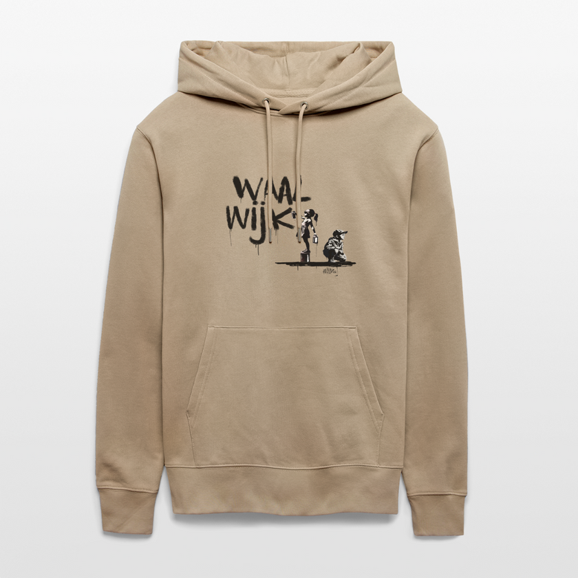 Boefjes Waalwijk.Uniseks bio-hoodie. - beige