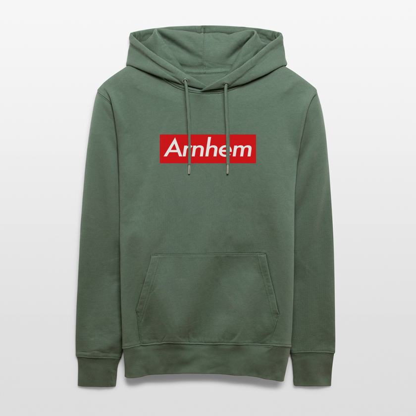 Arnhem hoodie. Uniseks bio-hoodie. - dennengroen