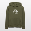 Witte letters Zwolle hoodie. Uniseks bio-hoodie. - kakigroen