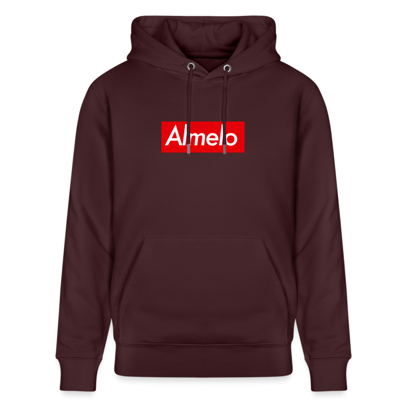 Almelo hoodie. Uniseks bio-hoodie. - maroon