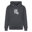 Witte letters Utrecht trui. Uniseks bio-hoodie. - indigo