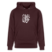 Witte letters Waalwijk hoodies. Uniseks bio-hoodie. - maroon