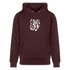 Witte letters Waalwijk hoodies. Uniseks bio-hoodie. - maroon