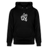 Witte letters Almere trui. Uniseks bio-hoodie. - zwart