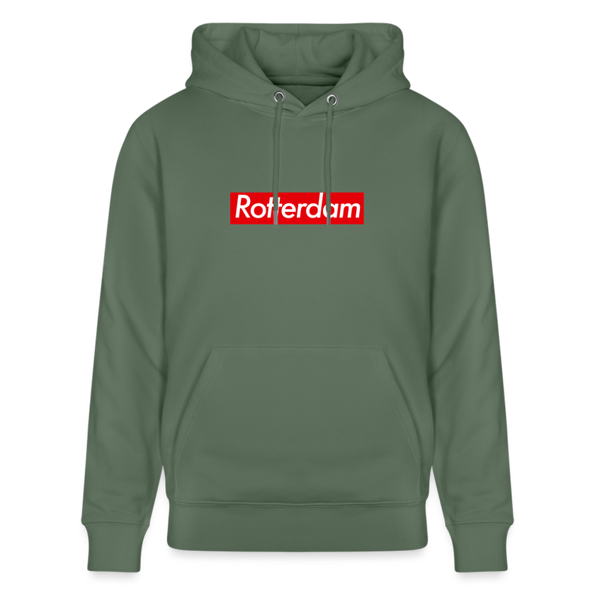 Rotterdam hoodie. Uniseks bio-hoodie. - dennengroen