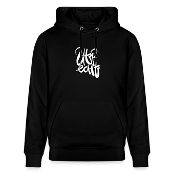 Witte letters Utrecht trui. Uniseks bio-hoodie. - zwart