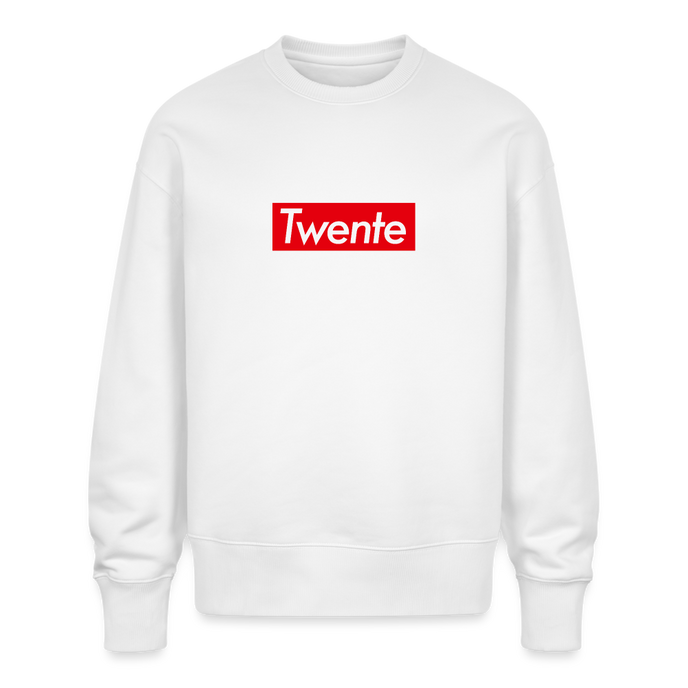 Twente trui. Uniseks oversize bio-sweater. - wit