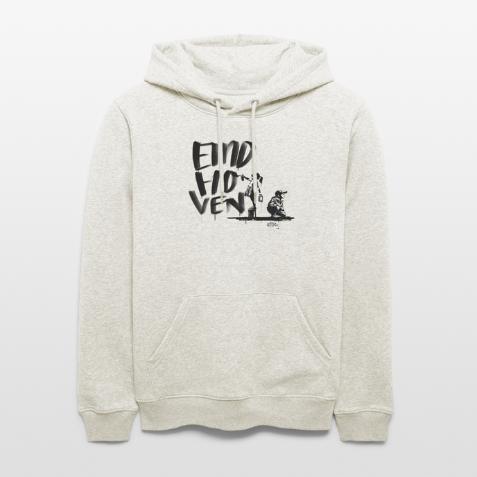 Boefjes Eindhoven. Uniseks bio-hoodie. - beige gemêleerd