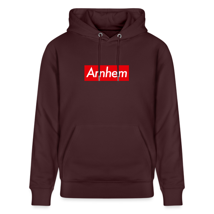 Arnhem hoodie. Uniseks bio-hoodie. - maroon